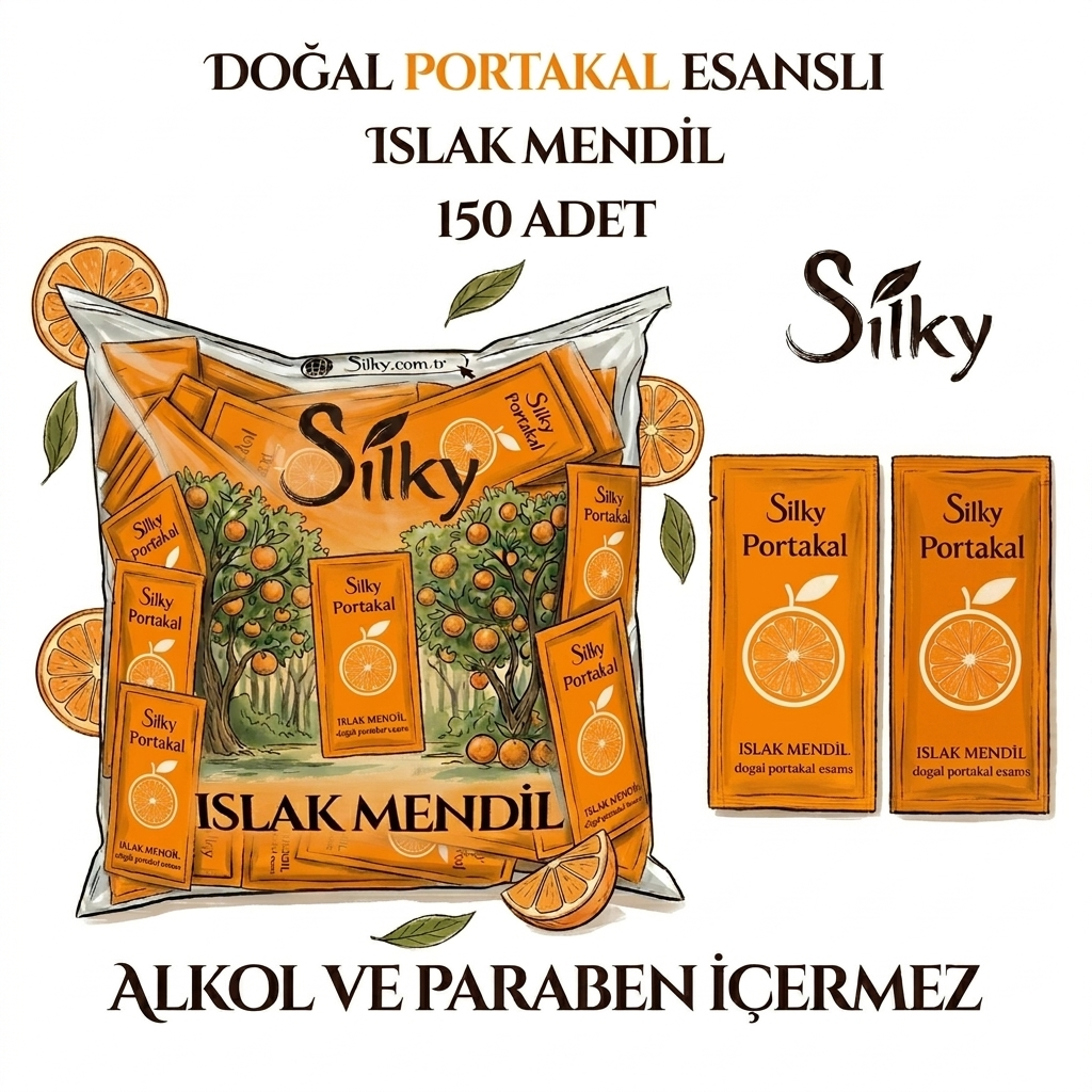 Silky Portakal Islak Mendil